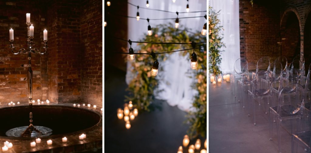 Details and setup for a wedding at The Foundry
