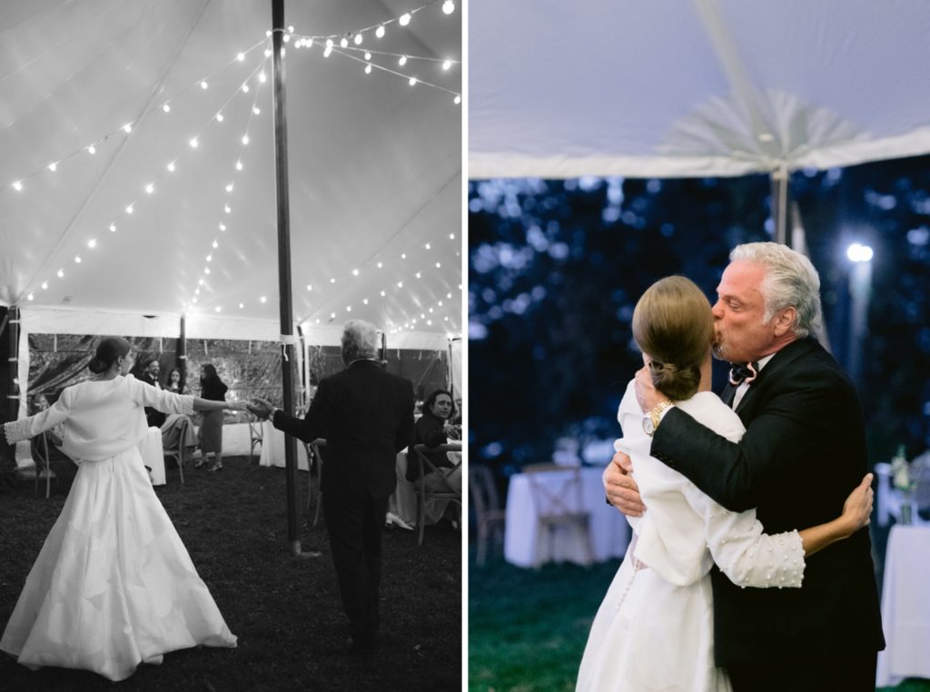 First dance as a married couple in a tent