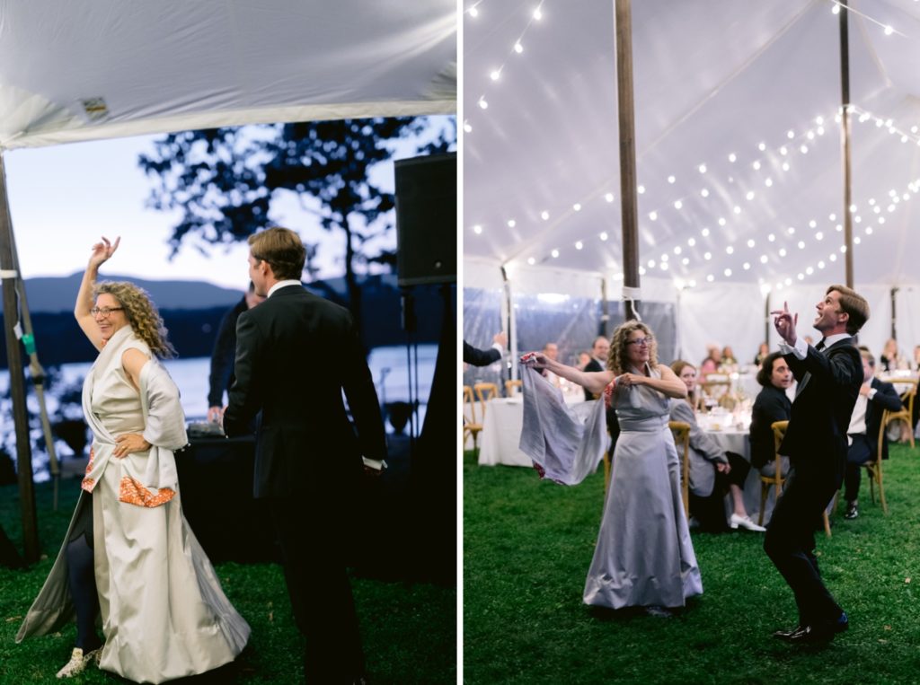 First dance as a married couple in a tent