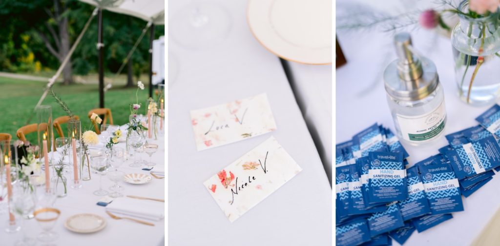 Detail inspiration for an intimate outdoor COVID-19 wedding