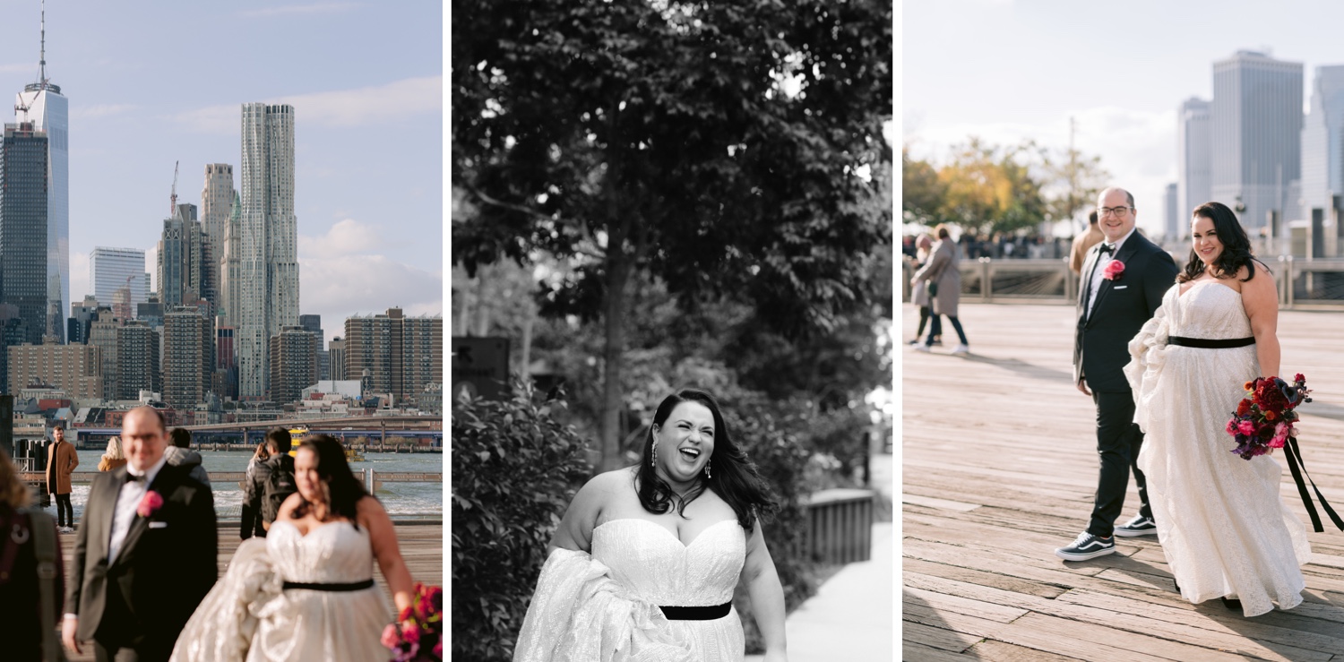 1 Hotel Brooklyn Bridge wedding photos of couple