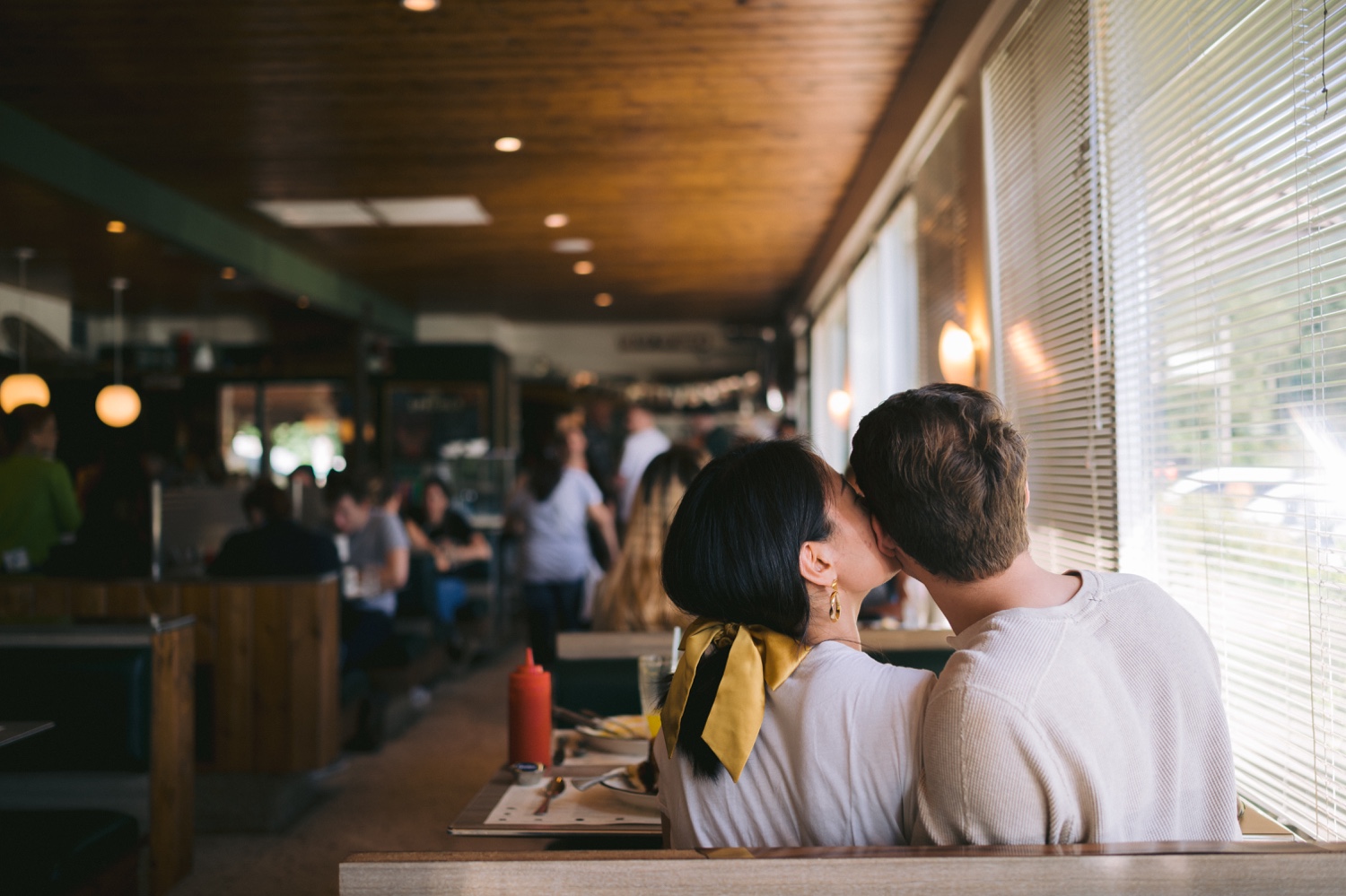 Engagement session at Phoenica Diner in the Catskills