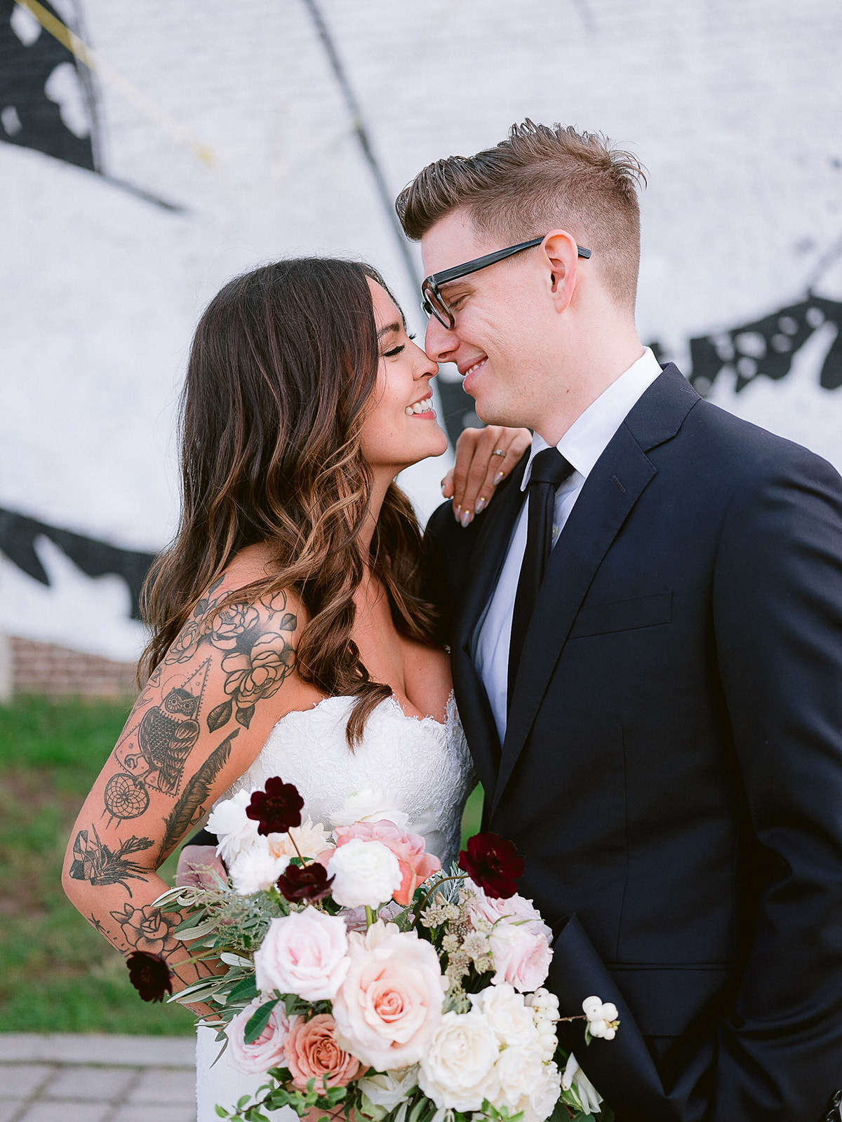 A bride and groom photo at Greenpoint Loft in Brooklyn, NY