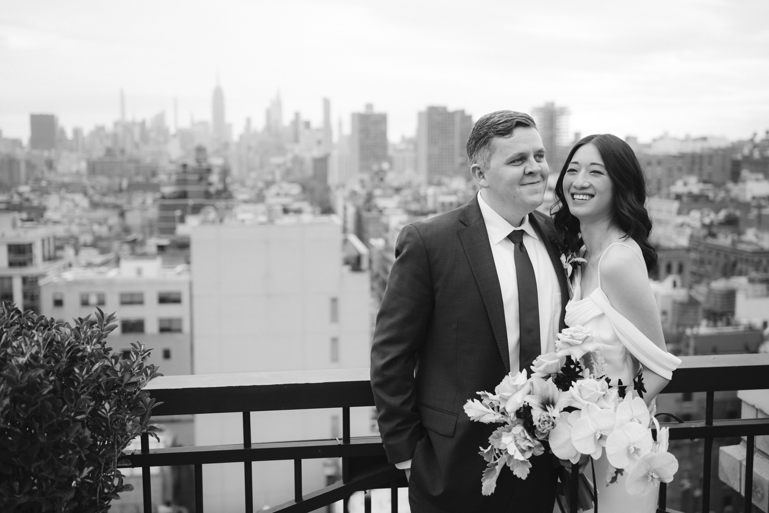 Intimate rooftop wedding at Soho Grand Hotel in NYC