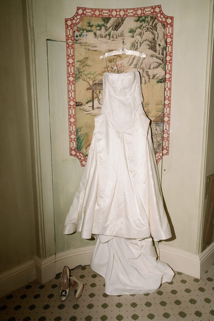 A stunning luxury wedding gown designed by the bride and owner of Abel Honor NYC.