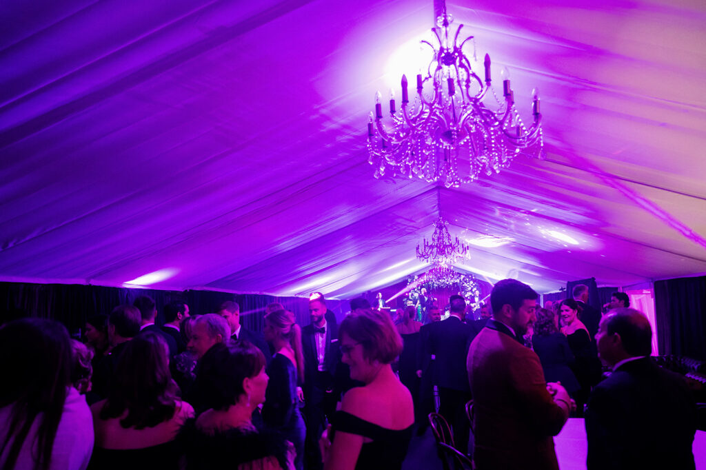 Romantic wedding reception dance party at 