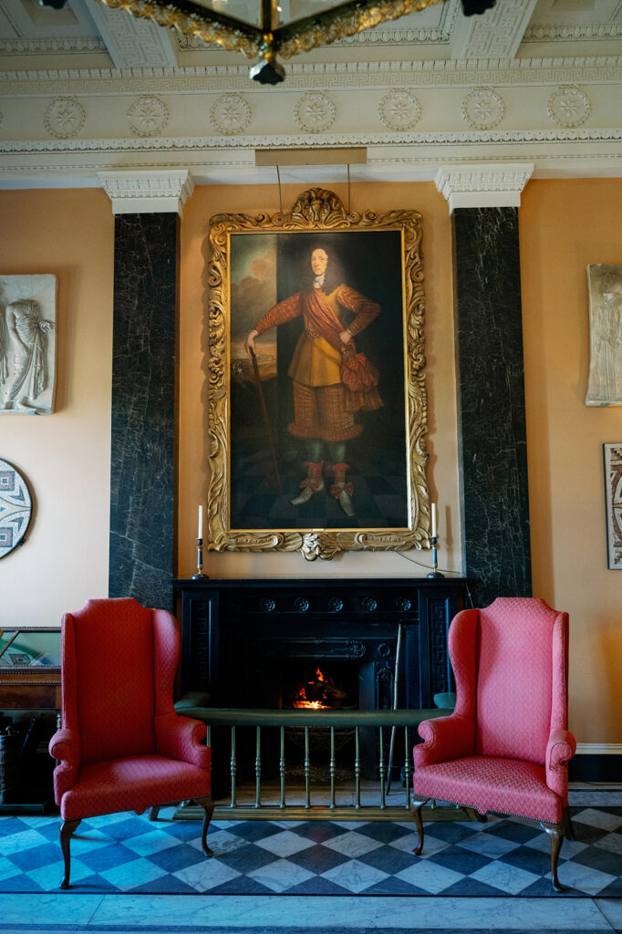 Neoclassical portrait inside Ballyfin Demesne estate in Ireland.
