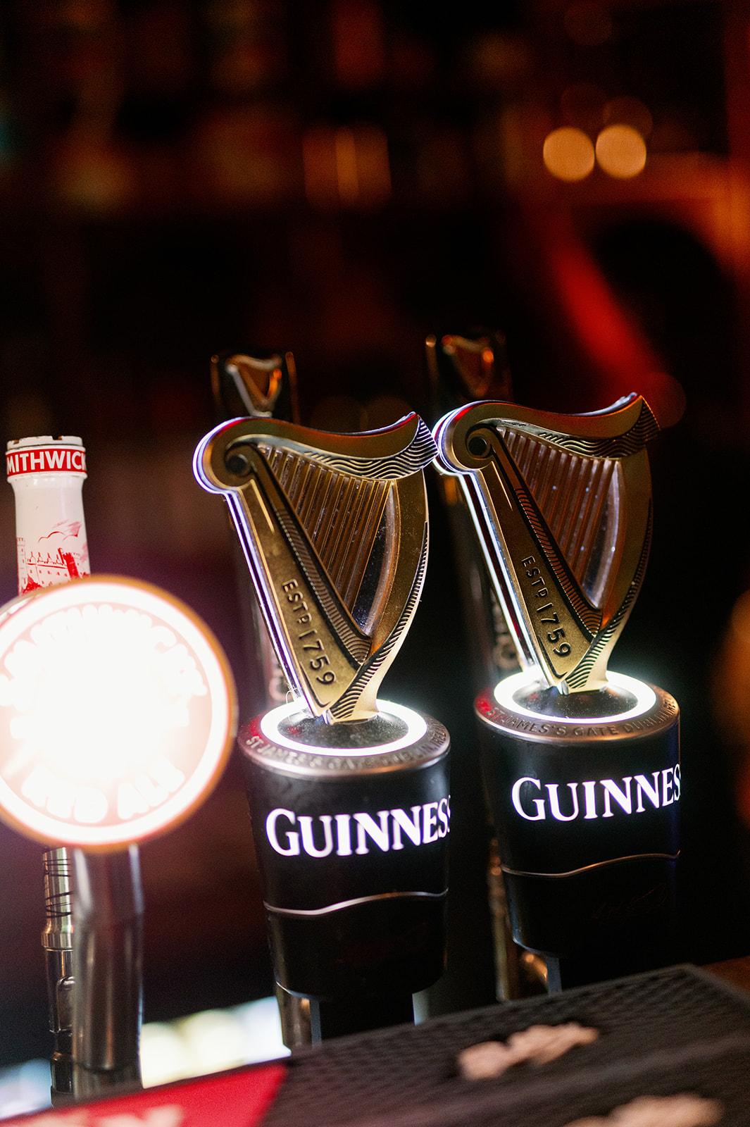 Guinness beer on tap.