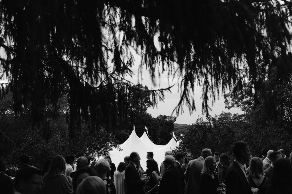 Napa Valley tented wedding reception.