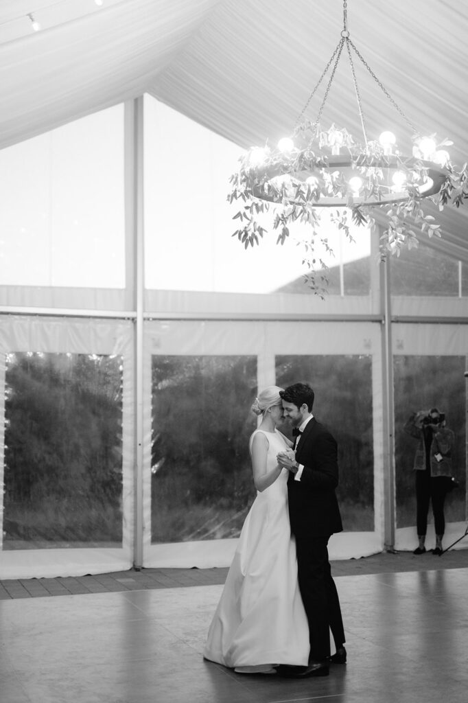Bride and groom first dance.