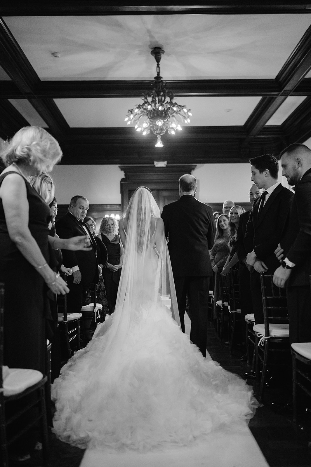 Bourne Mansion indoor wedding ceremony.