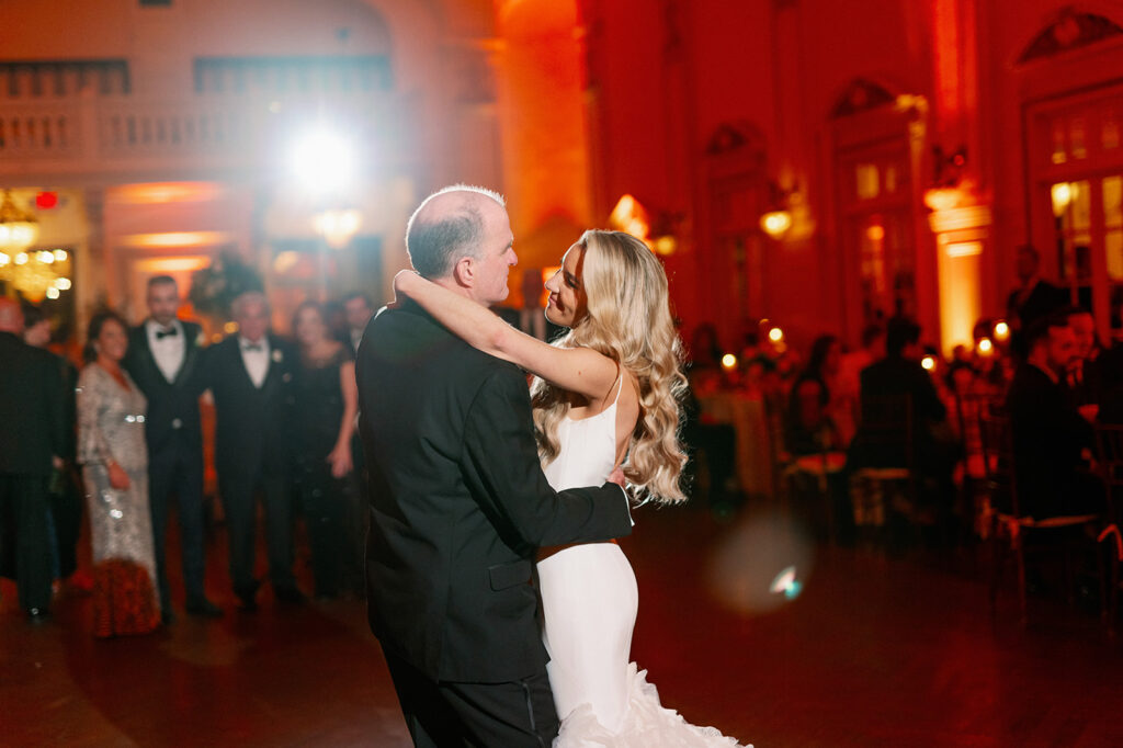 Father-daughter wedding dance.