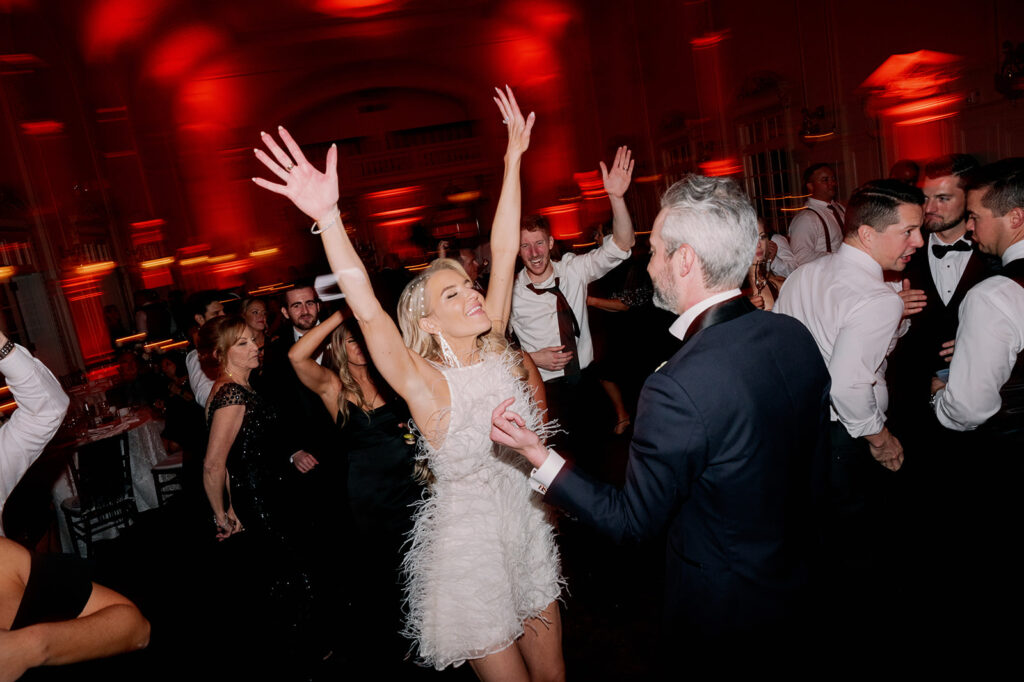 Bourne Mansion wedding reception dance party. 