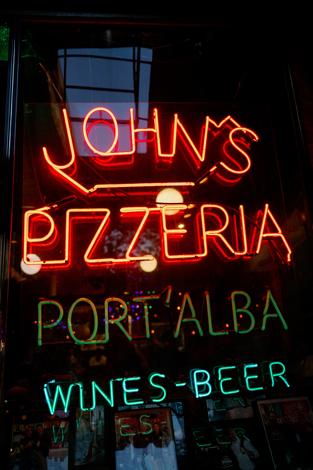John's Pizzeria on Bleecker Street in New York City.