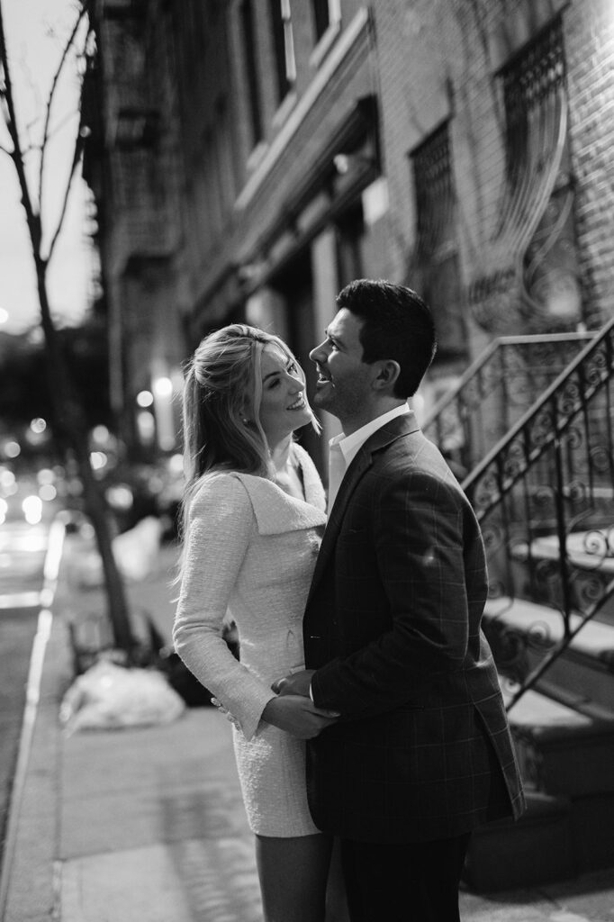 Romantic NYC engagement photo session.