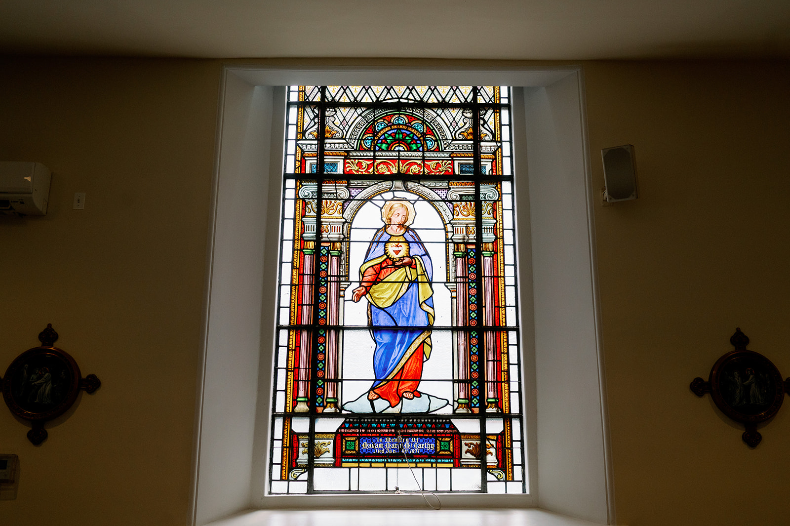 Stained glass mosaic at St.Joseph's Church in Greenwich Village, New York