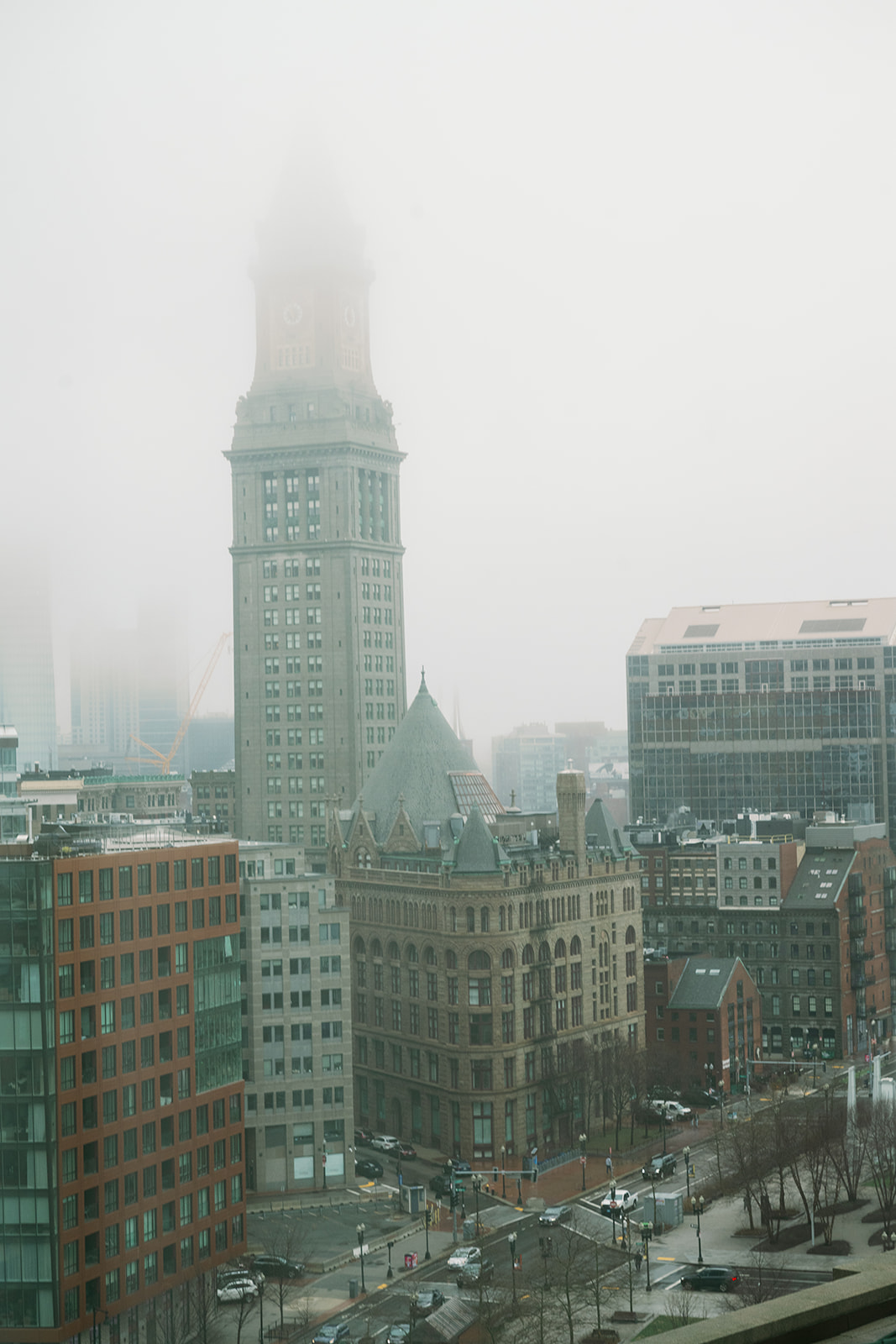 Cloudy view of Boston. 