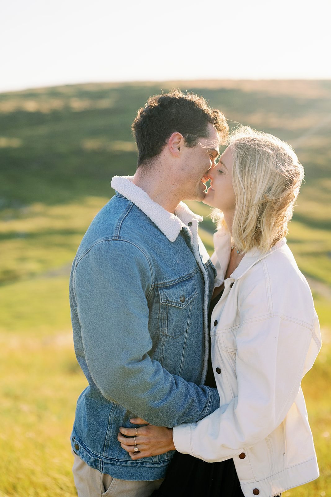 Outdoor engagement photoshoot at Ring Mountain in Marin County, California. 