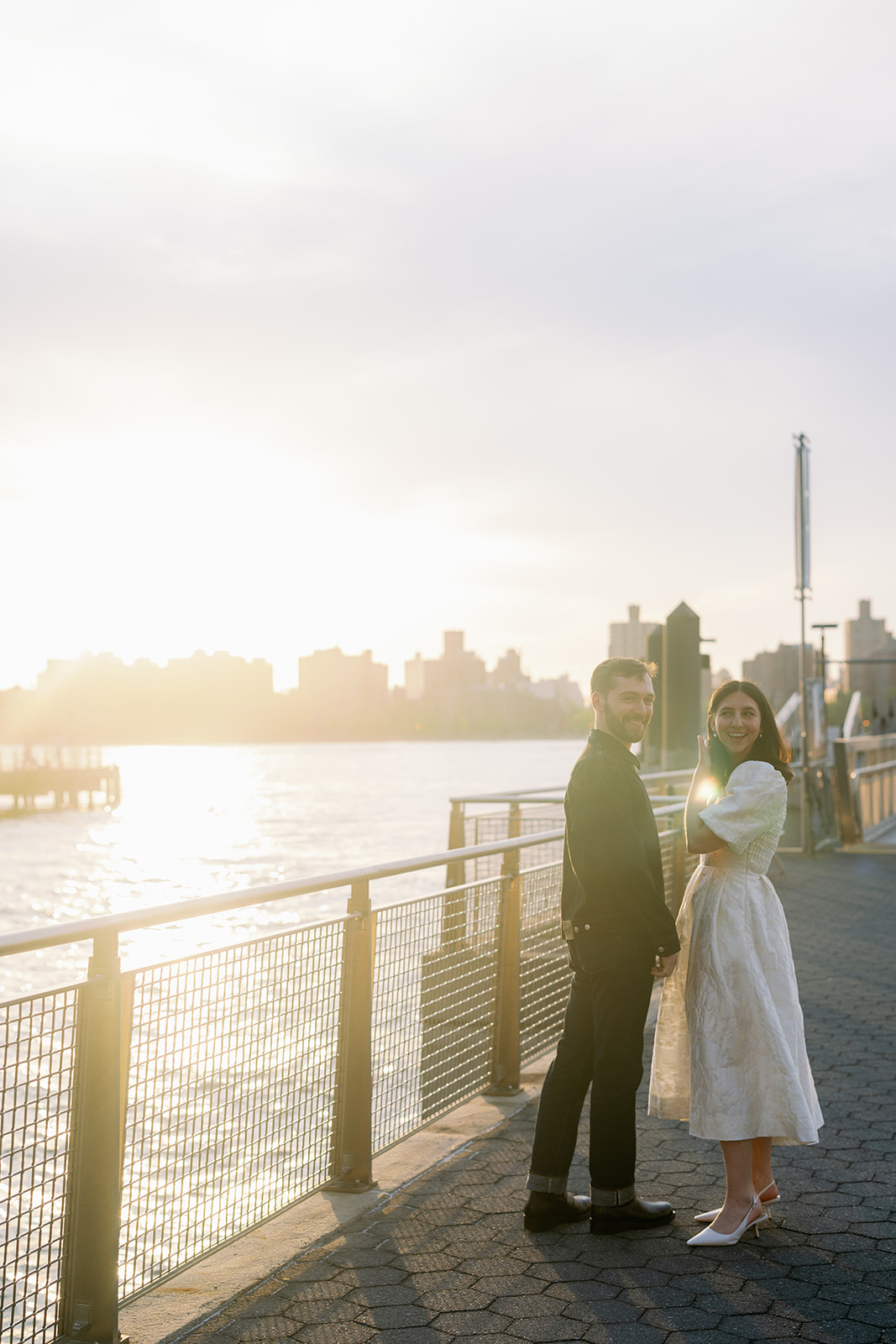 Sunset ferry boat engagement photoshoot in San Francisco, Bay Area. 