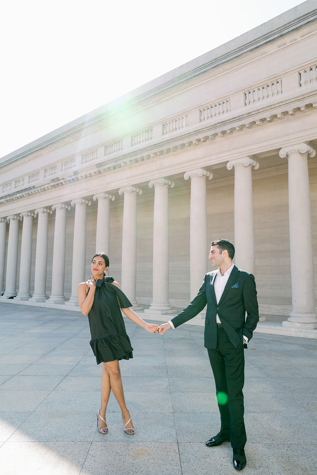 Editorial Legion of Honor engagement session in San Francisco. 