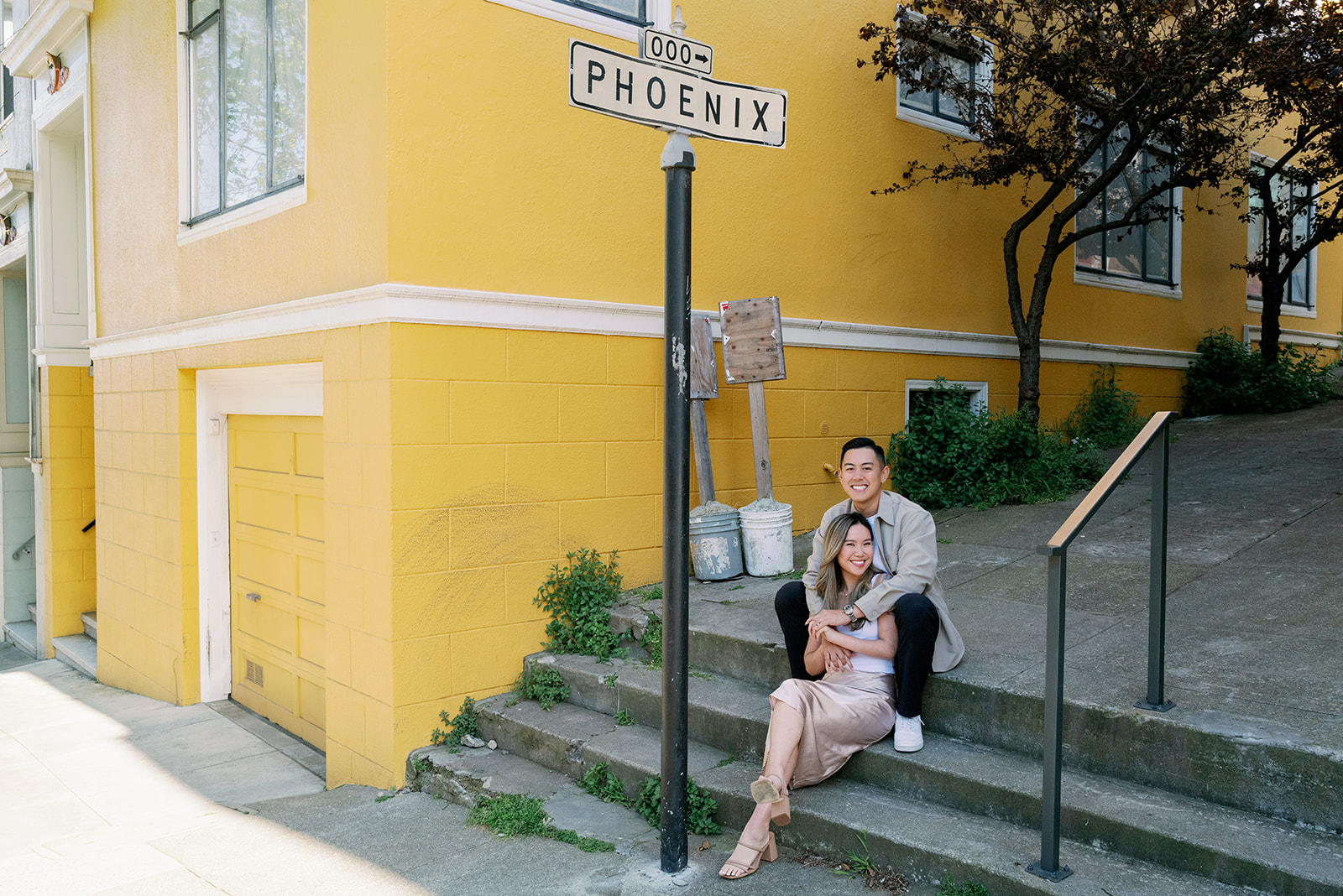 Pacific Heights San Francisco engagement photoshoot. 