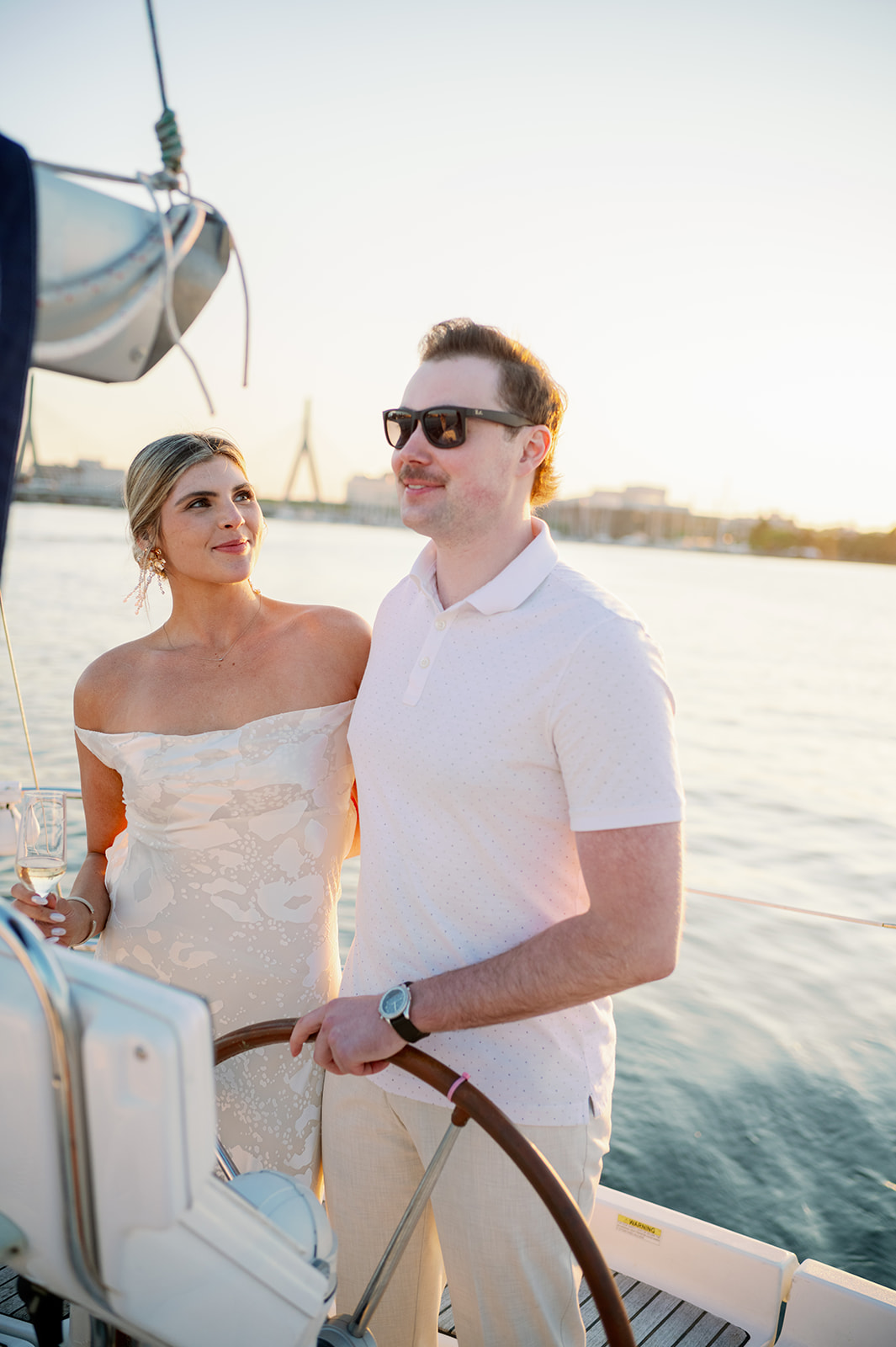 Editorial Bay Area sailboat engagement session.